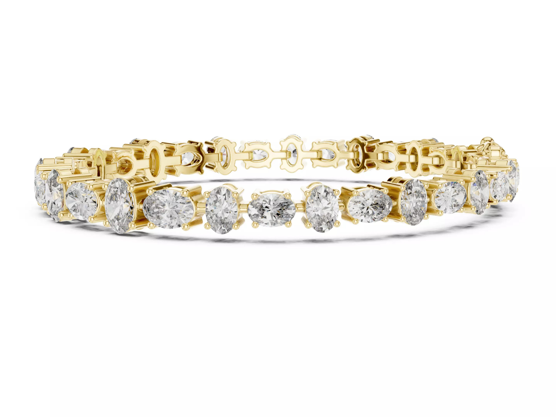 Oval Cut Diamond Tennis Bracelet Luxury Fine Jewelry
