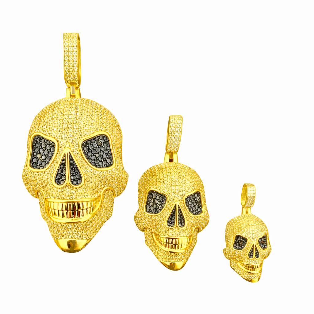 Iced out Skull Pendant Diamond Hip Hop Statement Pendant
