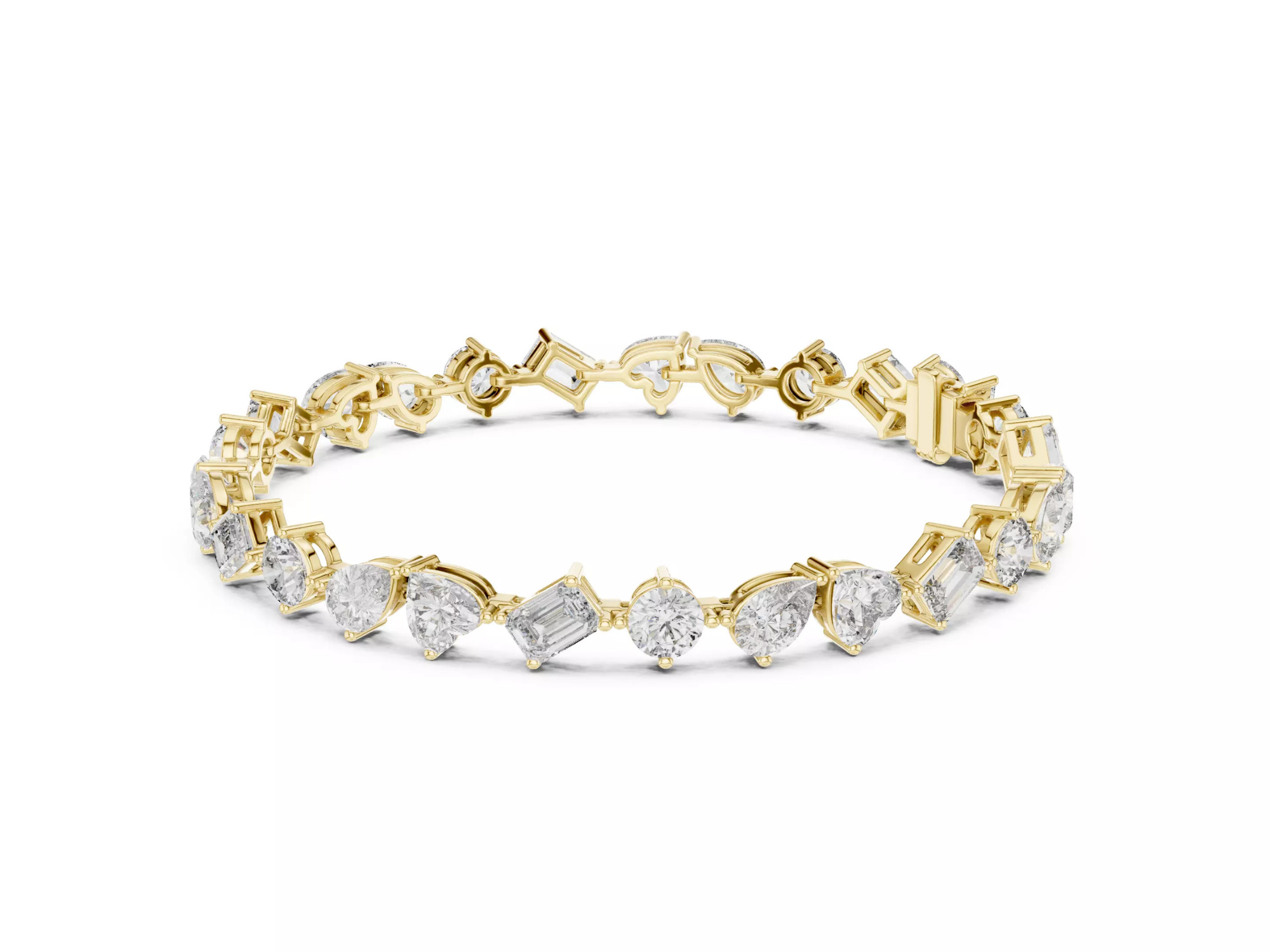 Multi Shape Diamond Tennis Bracelet Luxury Designer Jewelry