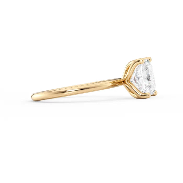 Princess Cut Solitaire Four Prong Engagement Ring