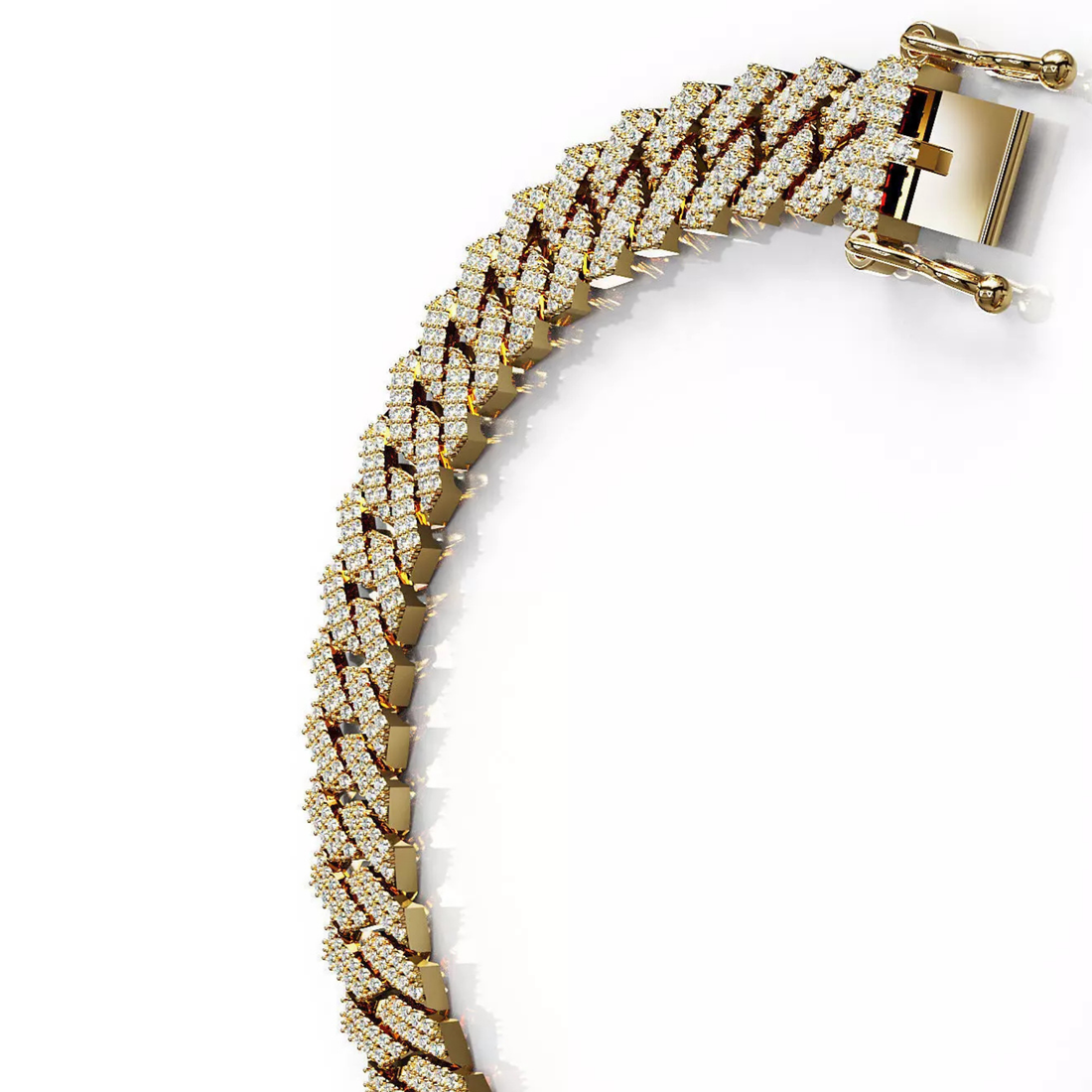 Premium quality  Iced Cuban Link Bracelet Luxury Jewelry