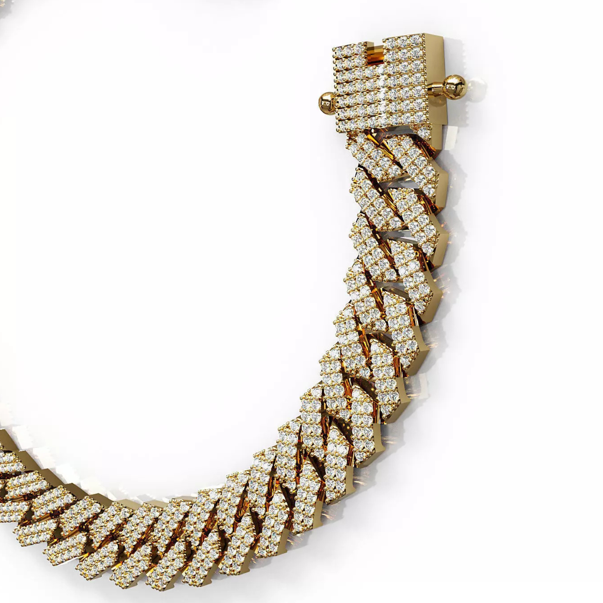 Premium quality  Iced Cuban Link Bracelet Luxury Jewelry