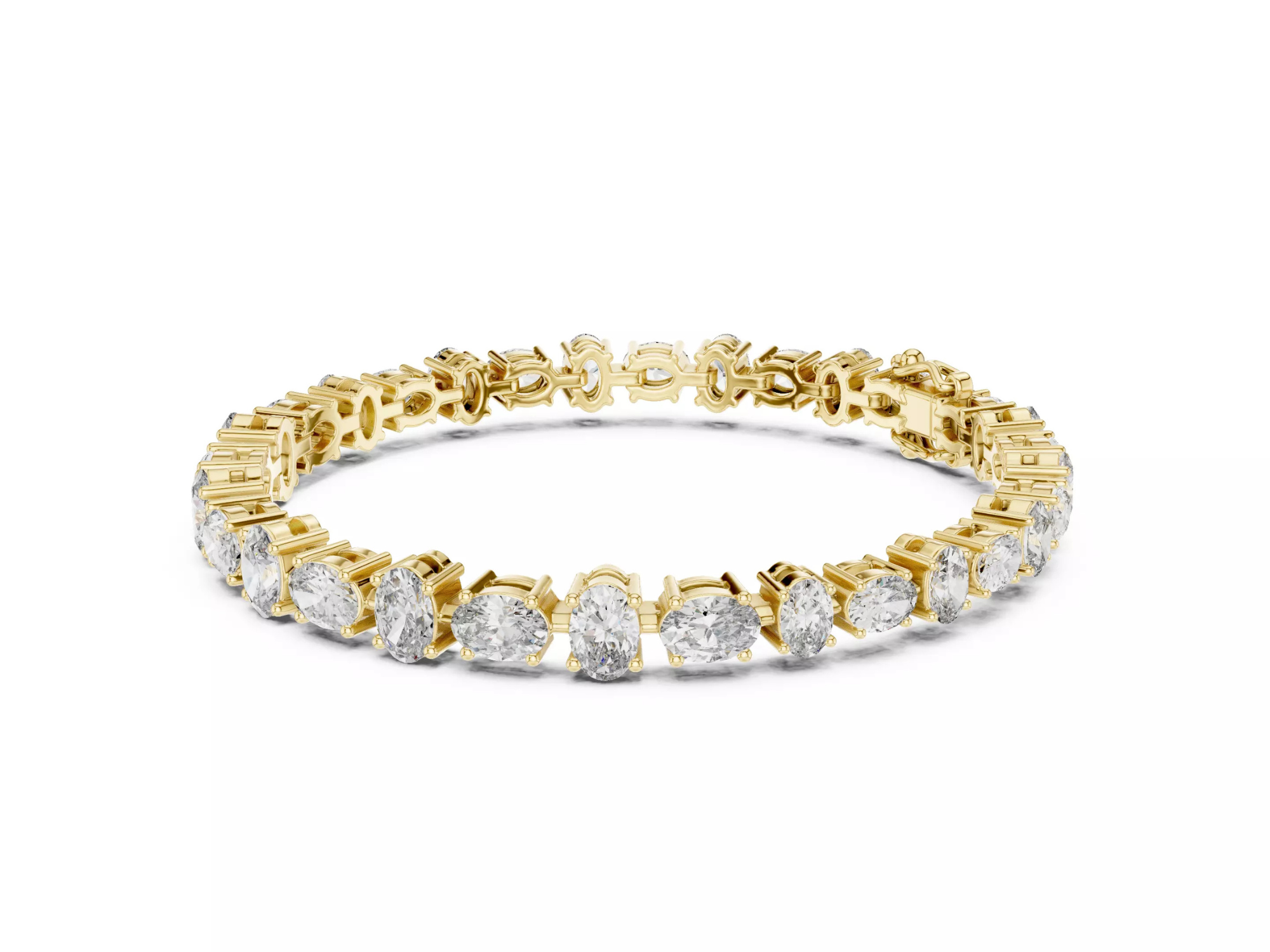 Oval Cut Diamond Tennis Bracelet Luxury Fine Jewelry