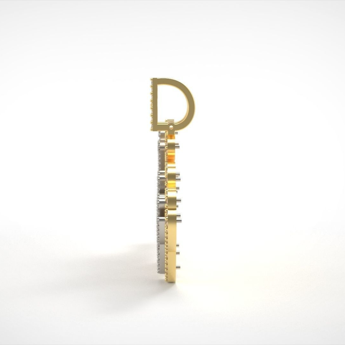 Iced Happy Name Letter Hip Hop Pendant