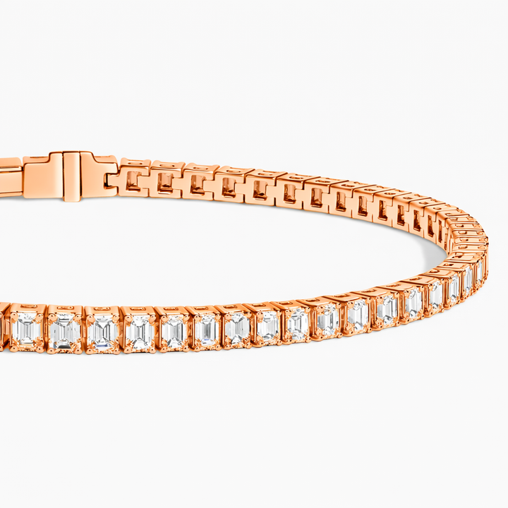 Emerald Cut Diamond Tennis Bracelet For Women Luxury Jewelry