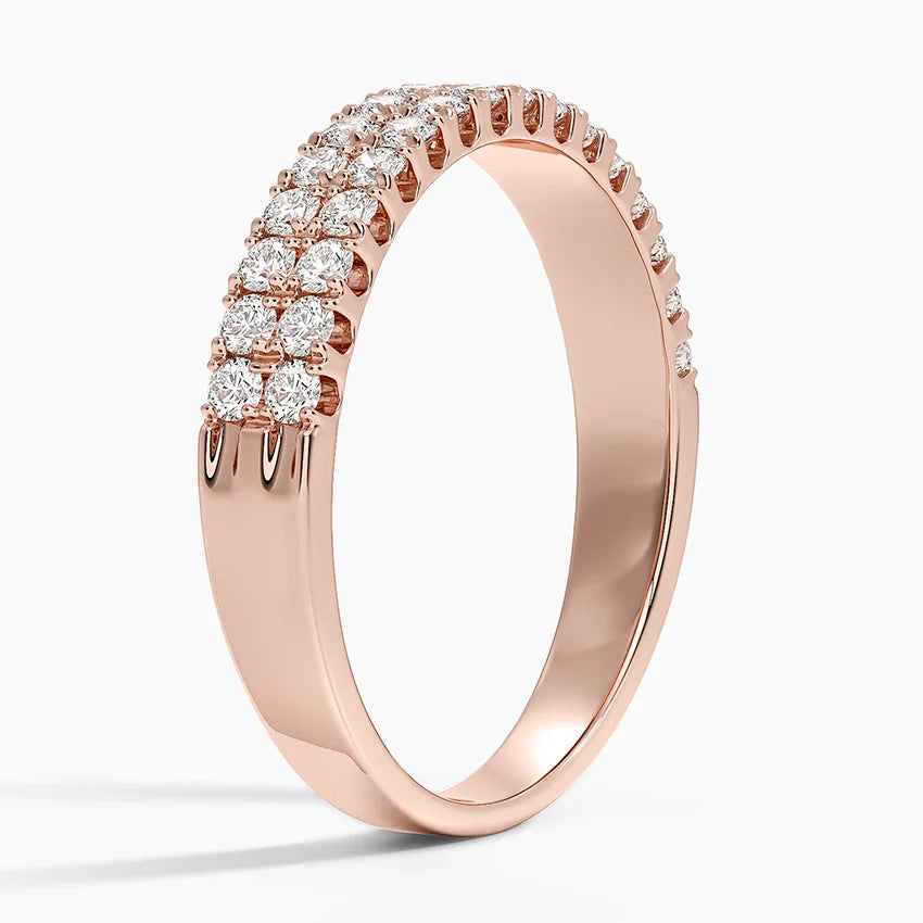 Luxury Diamond Eternity Wedding Band for Women Elegant Stackable Ring
