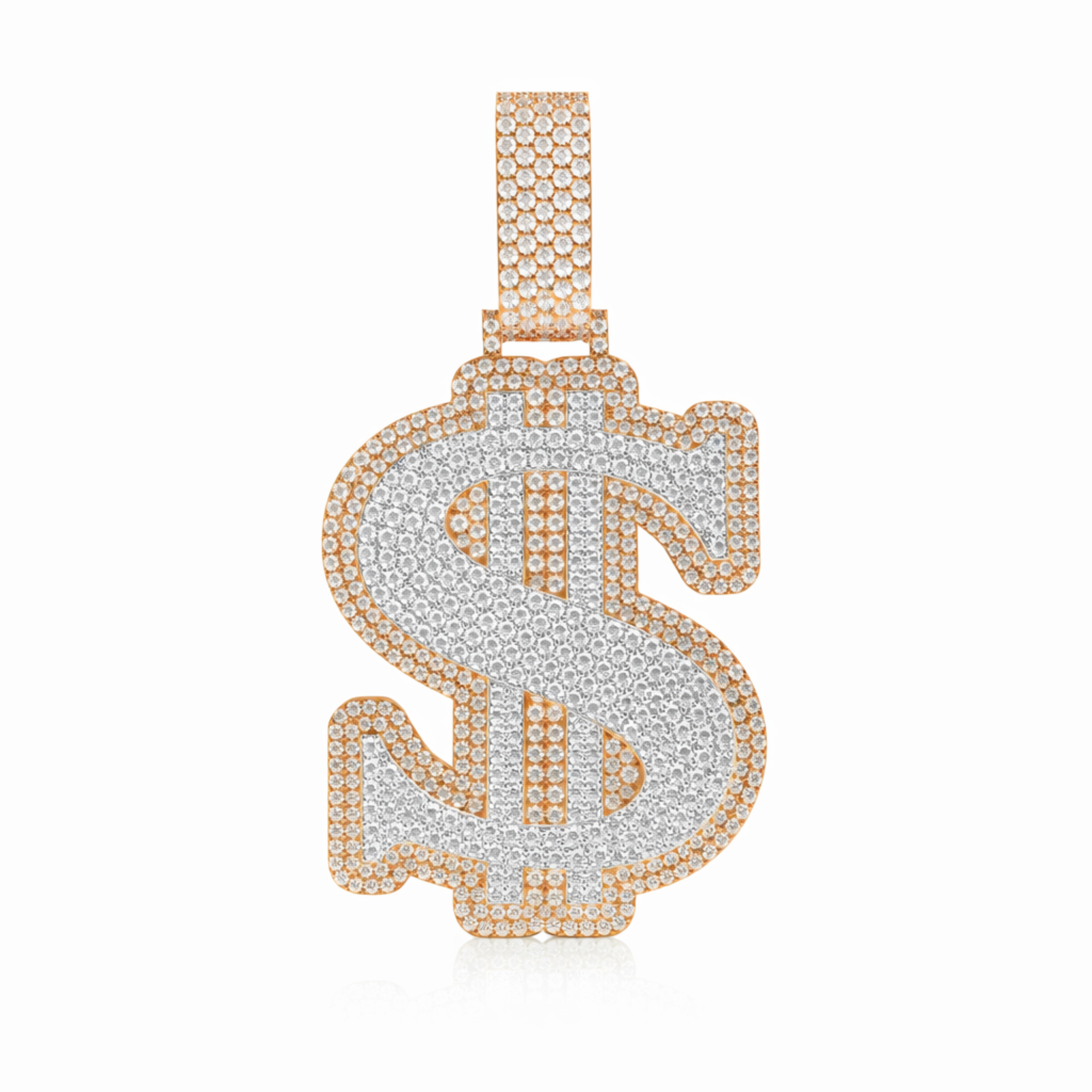 Iced Dollar Sign Diamond Hip Hop Pendant