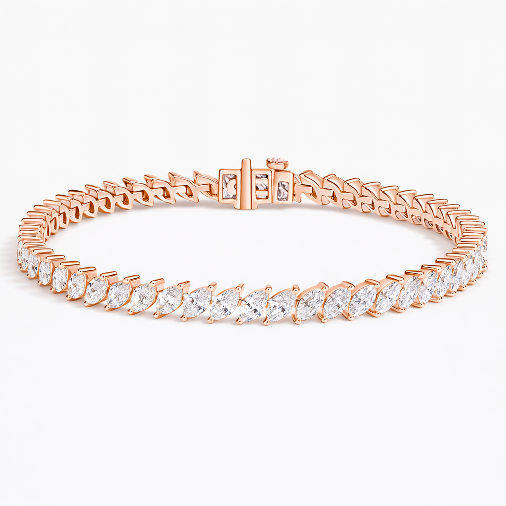 Marquise Cut Diamond Tennis Bracelet Luxury Jewelry