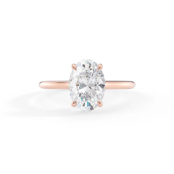 Oval Cut Solitaire Halo Ring