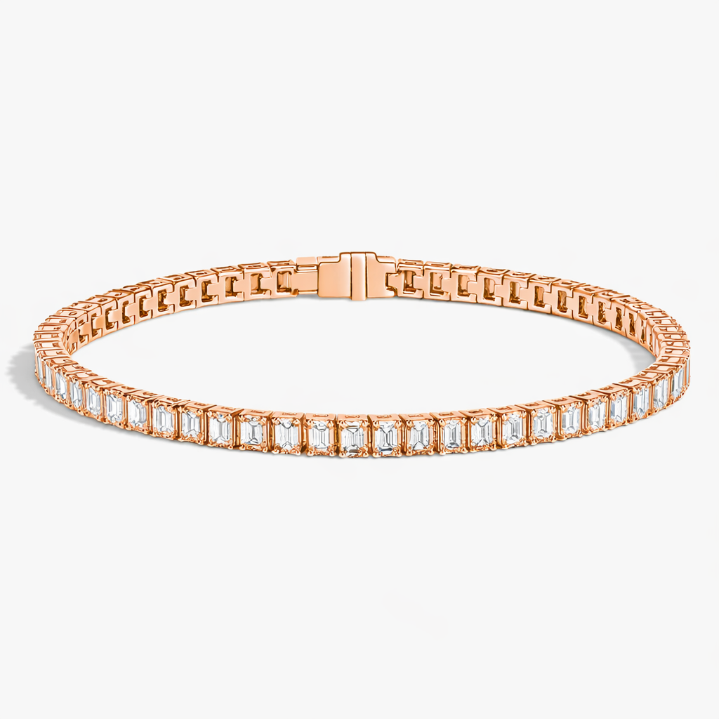 Emerald Cut Diamond Tennis Bracelet For Women Luxury Jewelry