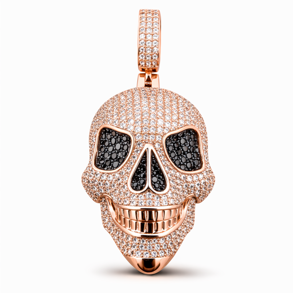 Iced out Skull Pendant Diamond Hip Hop Statement Pendant