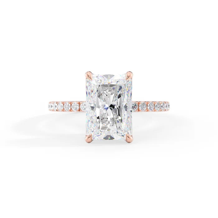 Radiant Cut Diamond Pave Band Ring