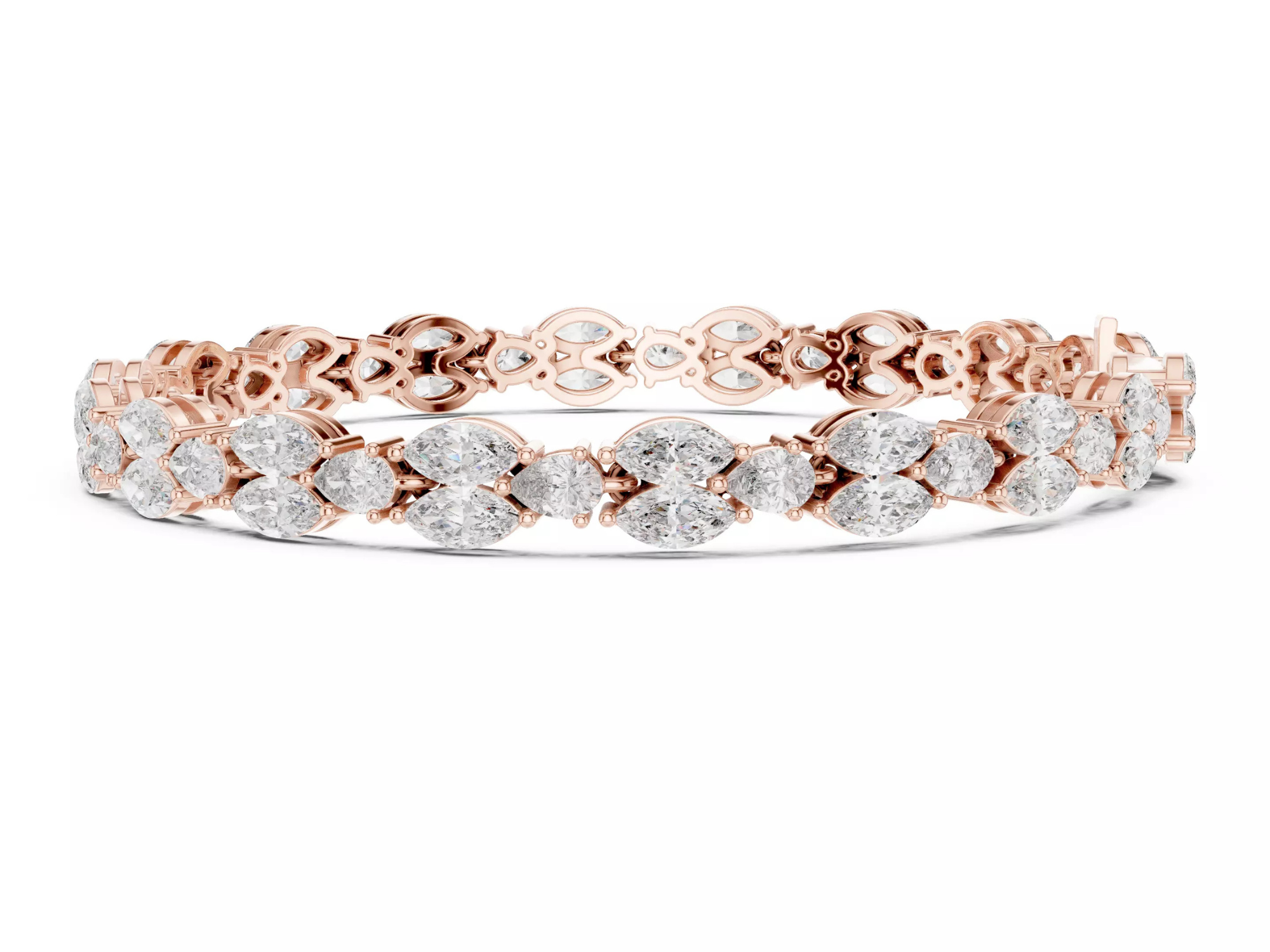 Marquise\Pear Diamond Tennis Bracelet Luxury Statement Jewelry