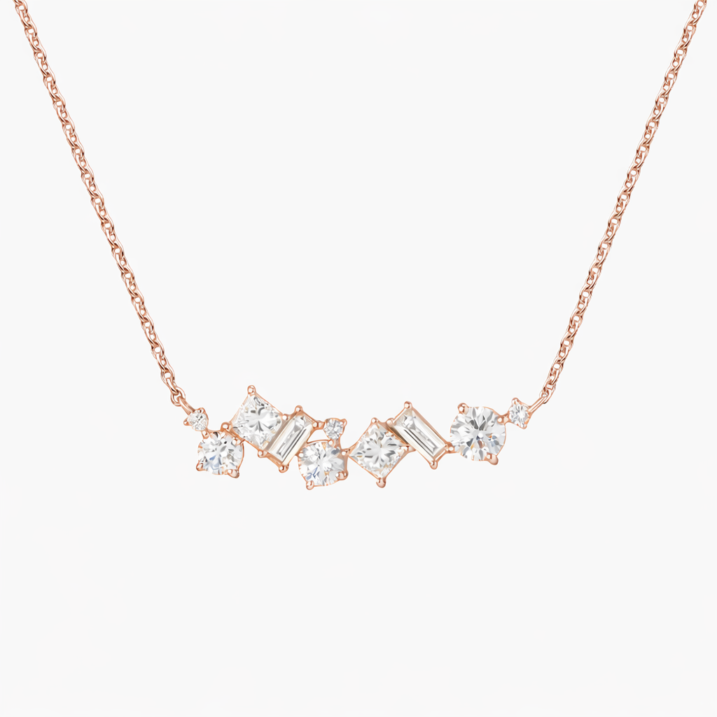 Stardust Multi Shape Diamond Pendant Necklace