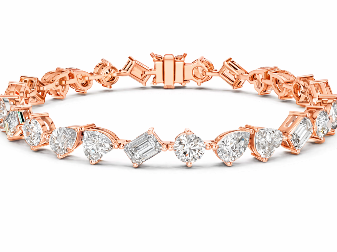 Multi Shape Diamond Tennis Bracelet Luxury Designer Jewelry