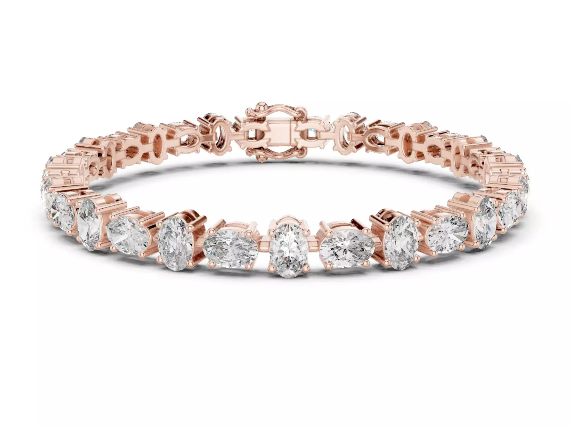 Oval Cut Diamond Tennis Bracelet Luxury Fine Jewelry