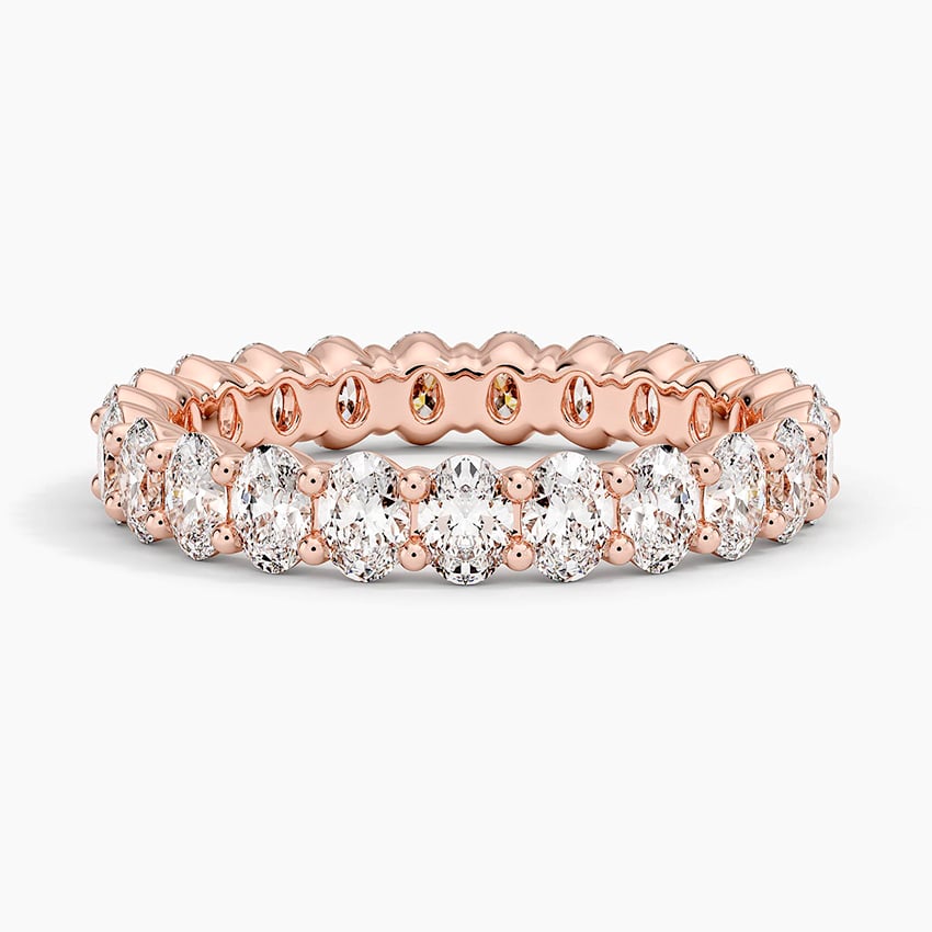 Oval Cut Diamond Eternity Band Ring for Women