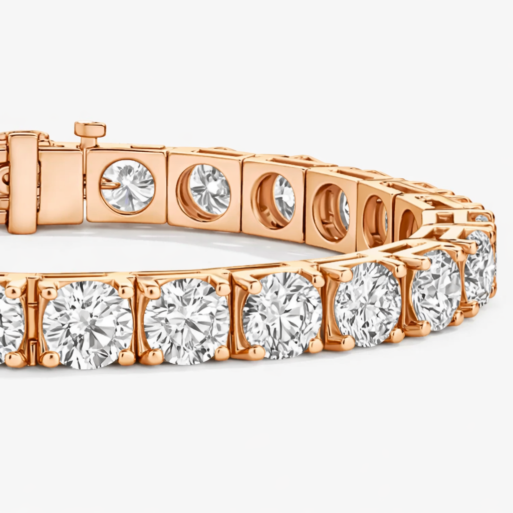 Round Cut Diamond Tennis Bracelet Elegant Luxury Jewelry