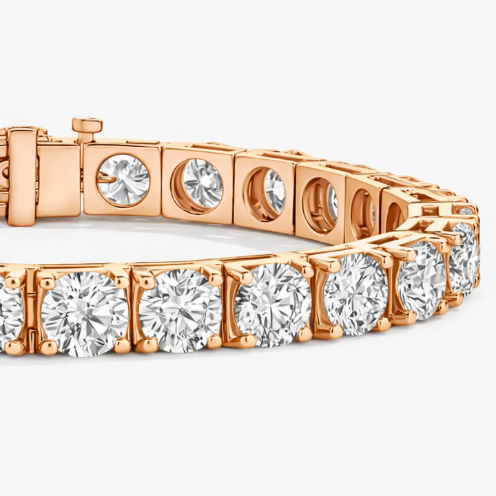 Round Cut Diamond Tennis Bracelet Elegant Luxury Jewelry