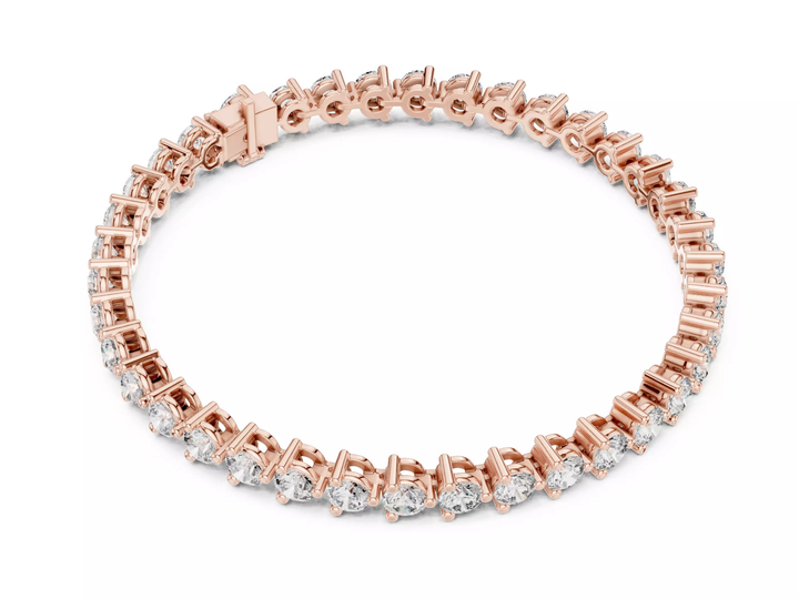 Round cut Diamond Tennis Bracelet Luxury Fine Jewelry