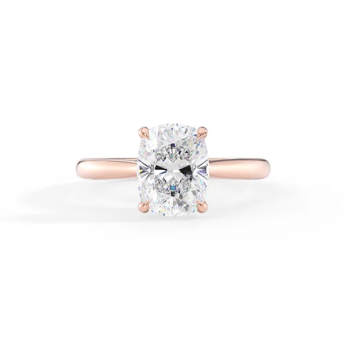 Cushion Cut Cathedral Diamond Engagement Ring Classic Bridal Jewelry