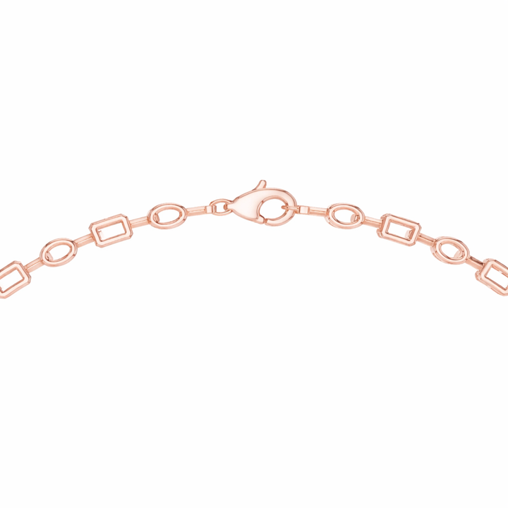 Multi Shape Diamond Drop Tennis Necklace