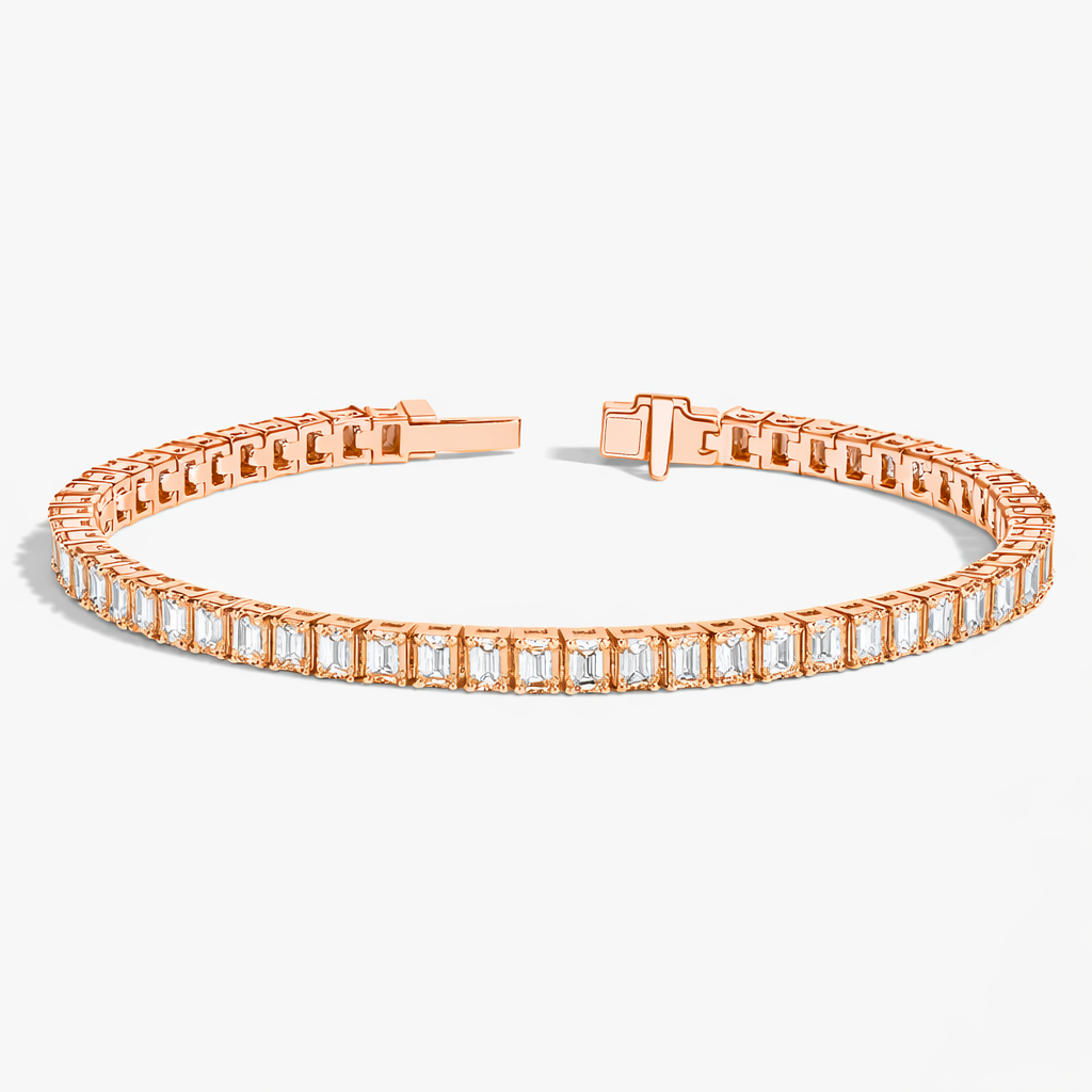 Emerald Cut Diamond Tennis Bracelet For Women Luxury Jewelry
