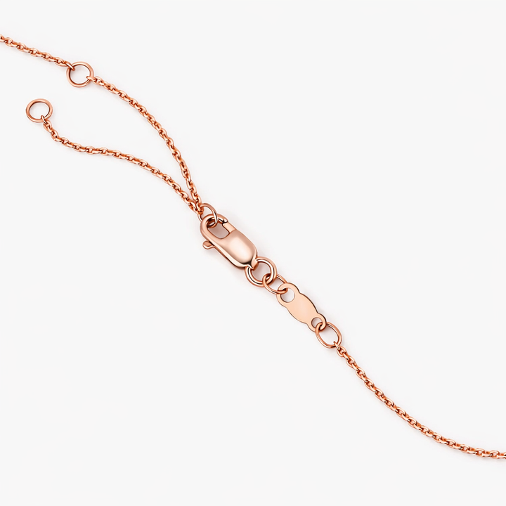 Round Cut Hexagon Bezel Set Diamond Necklace