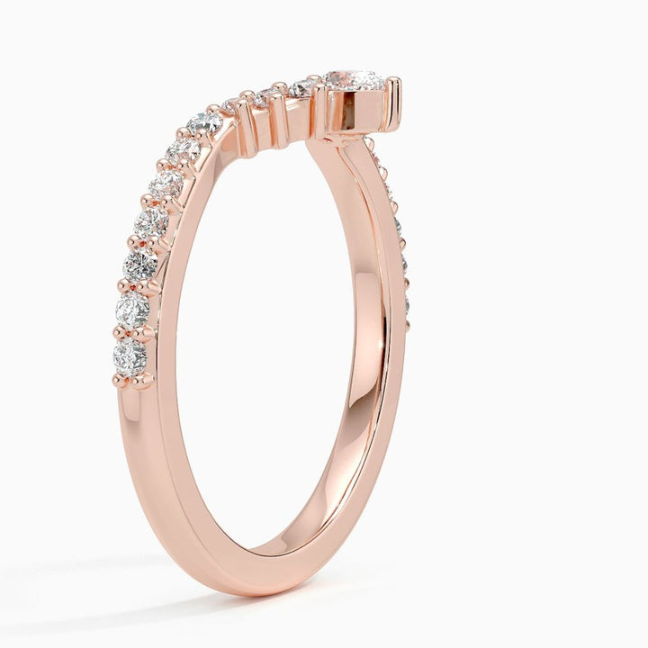 Elegant V Shaped Diamond Chevron Ring for Women Everyday Wear