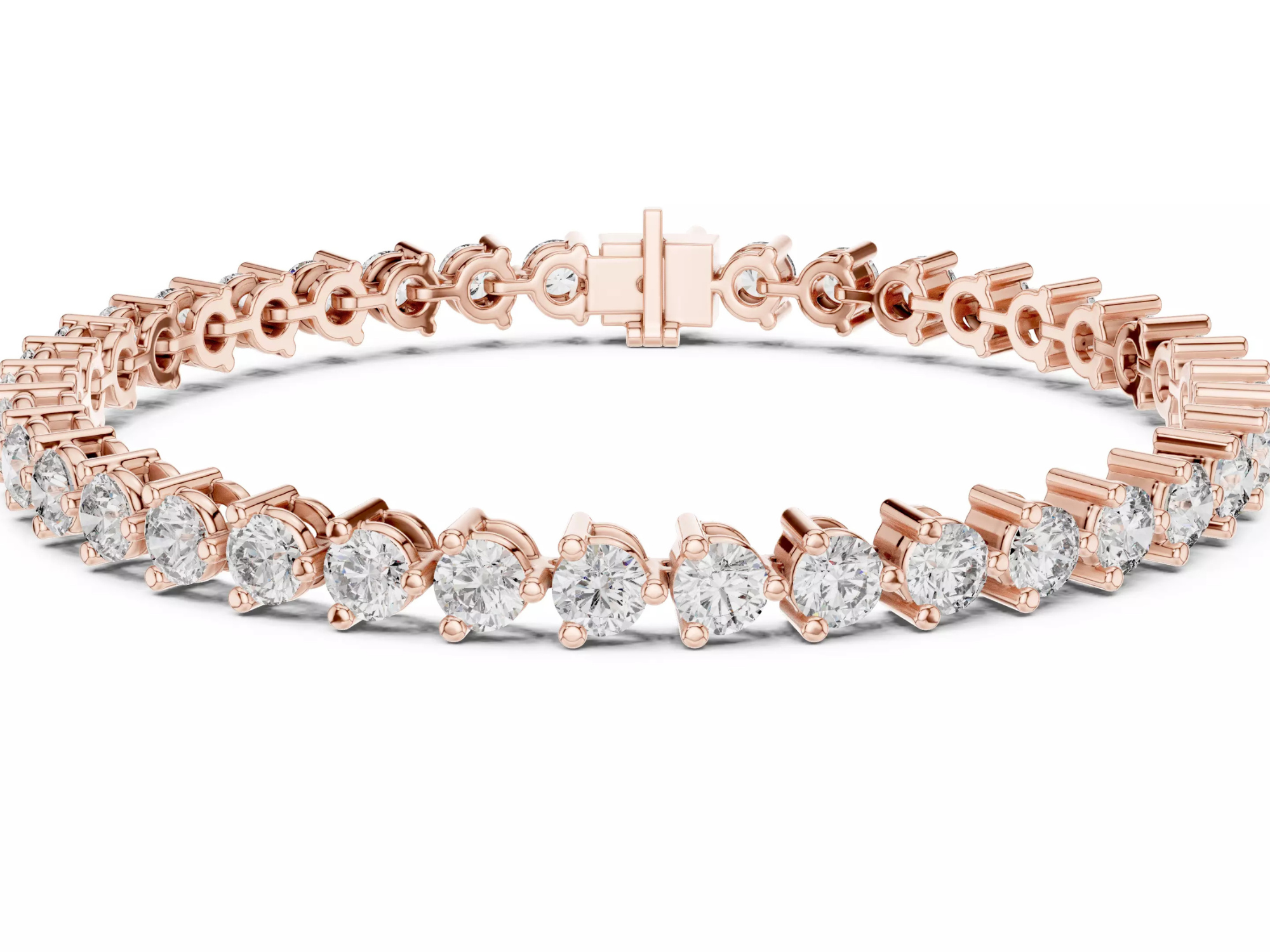 Round cut Diamond Tennis Bracelet Luxury Fine Jewelry