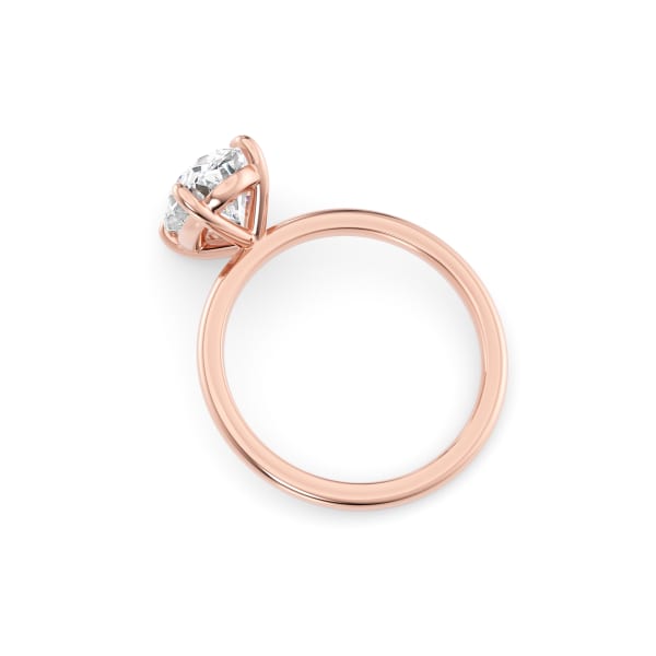 Oval Cut Solitaire Engagement Ring 14K White Gold Women