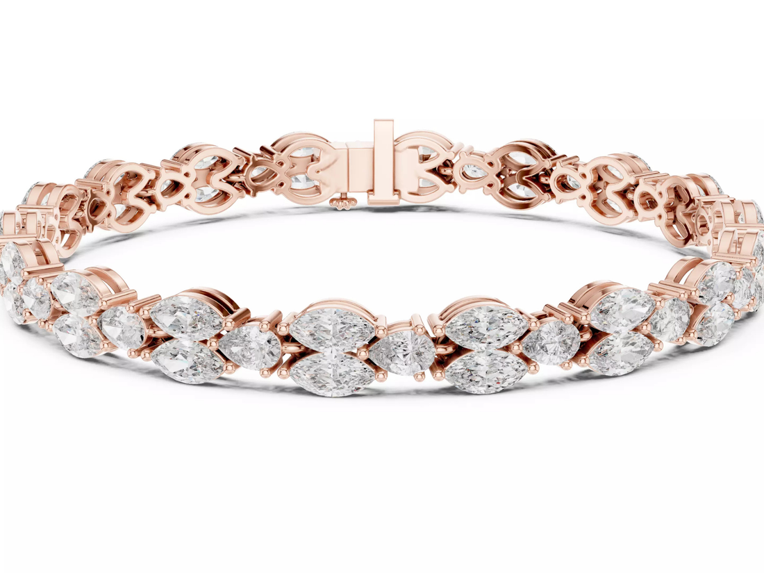 Marquise\Pear Diamond Tennis Bracelet Luxury Statement Jewelry
