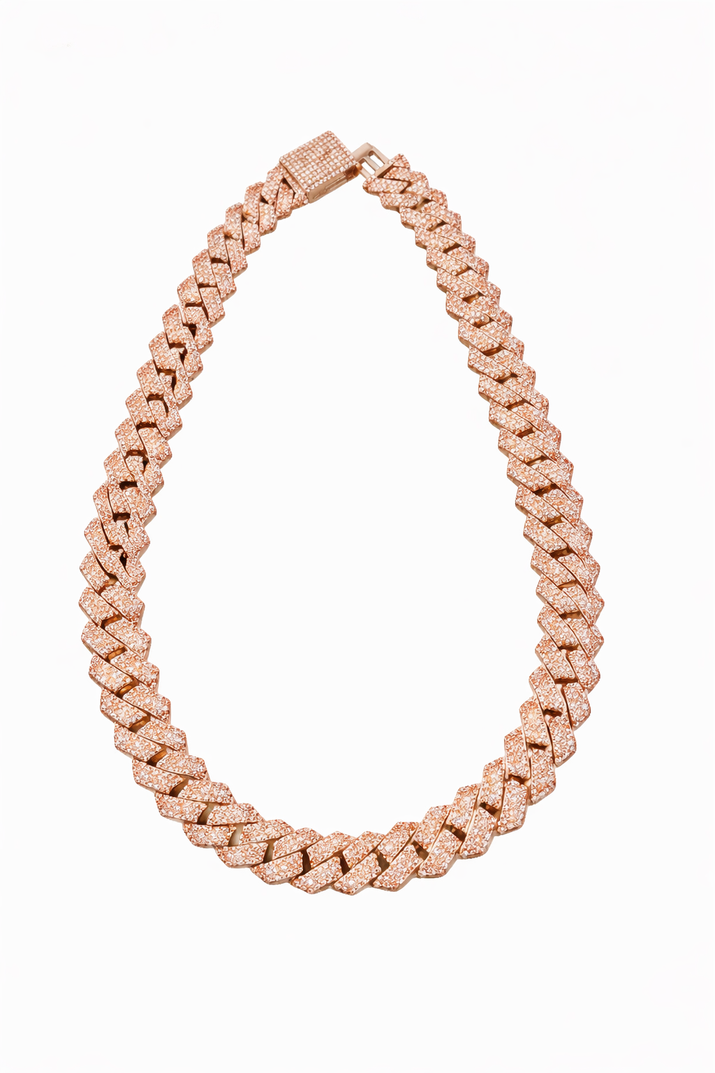 Iced-own Cuban Link Diamond Chain Necklace