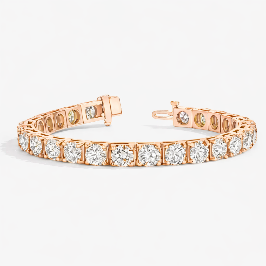 Round Cut Diamond Tennis Bracelet Elegant Luxury Jewelry