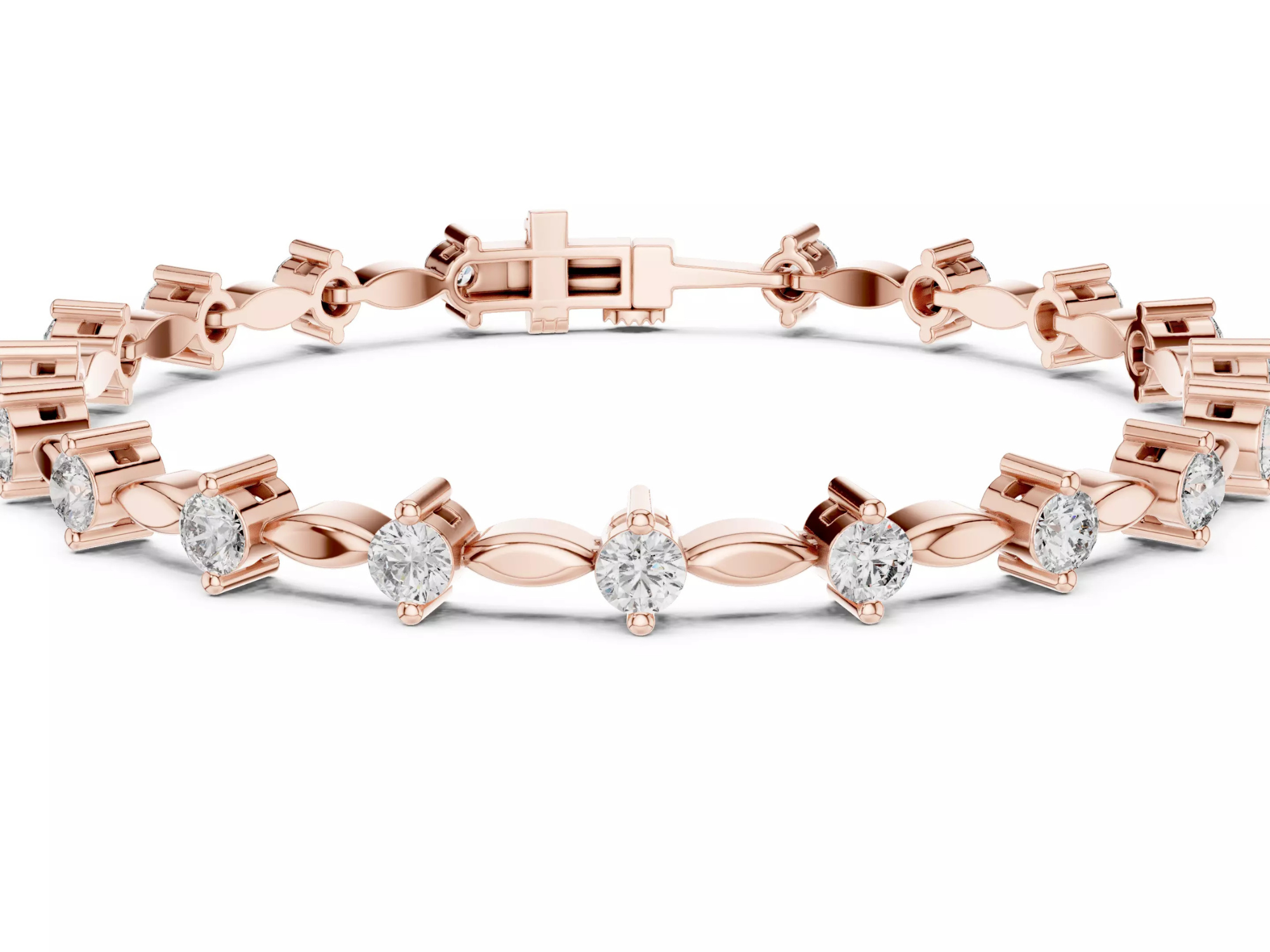 Luxury Round Cut Diamond Tennis Bracelet