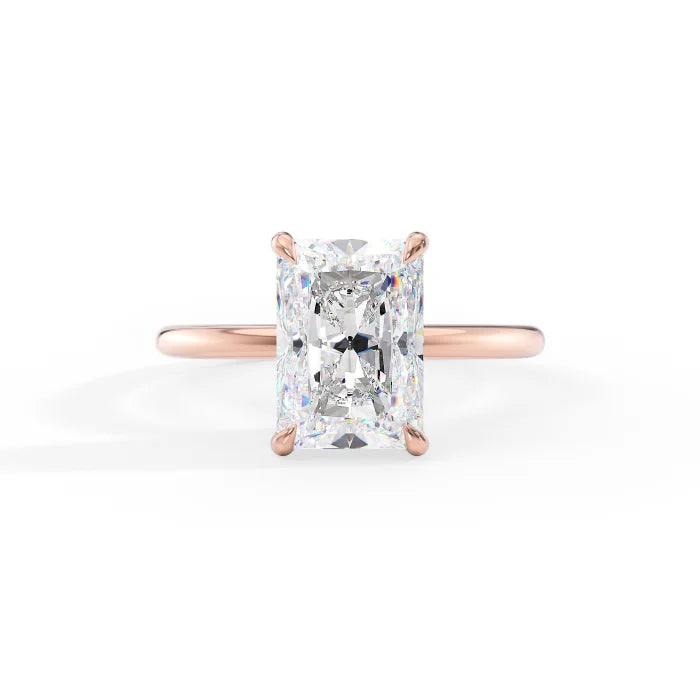 Radiant Cut Diamond Solitaire Engagement Ring For Women