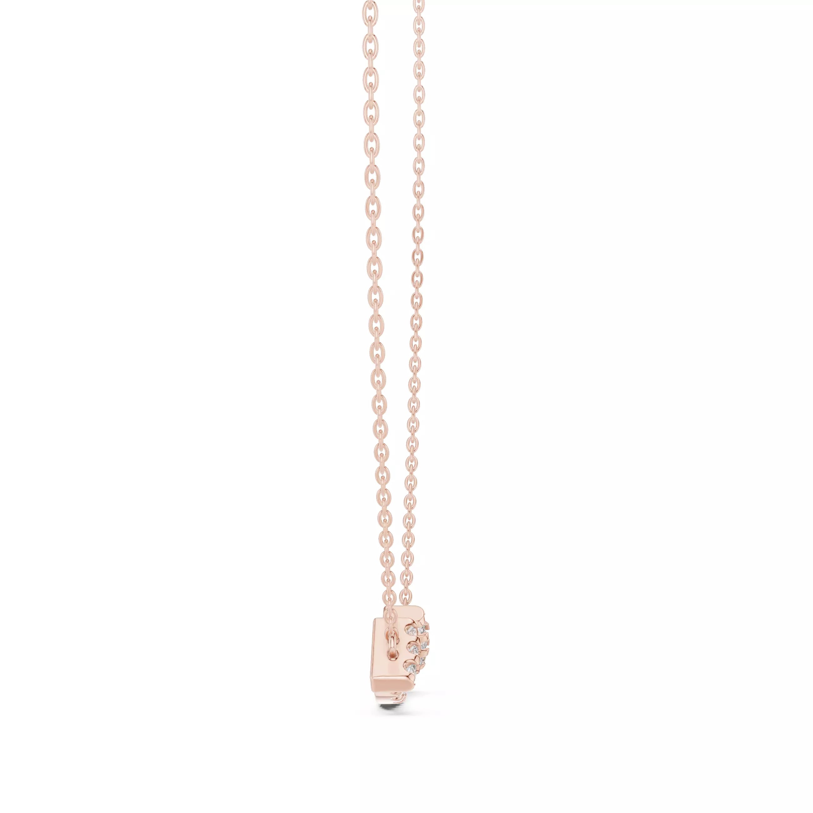 Curved Diamond Bar Necklace For Women Minimal Jewelry