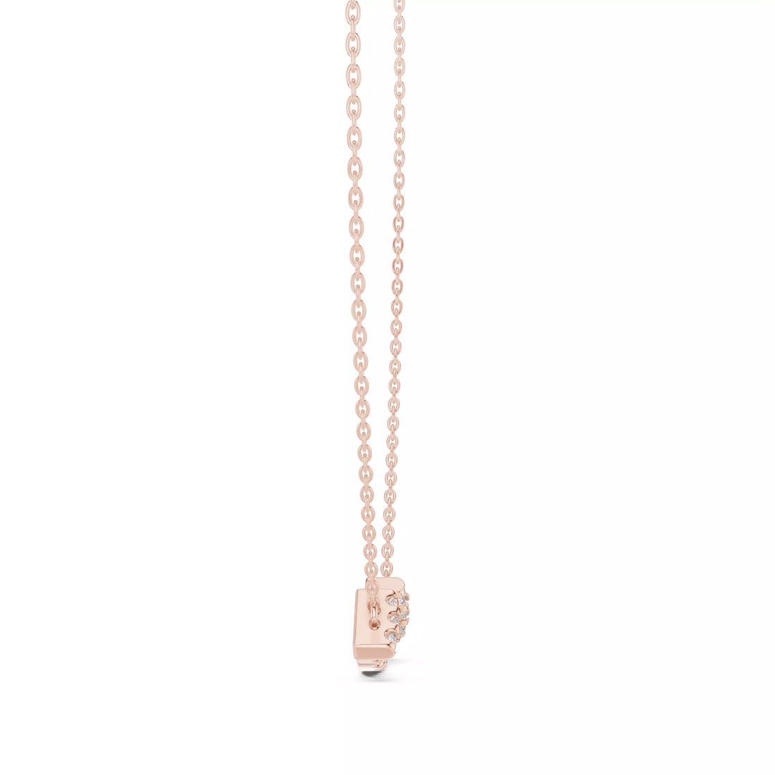 Curved Diamond Bar Necklace For Women Minimal Jewelry