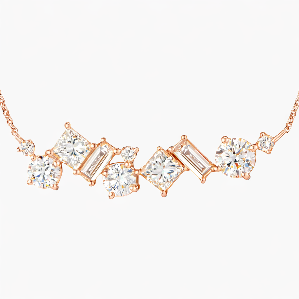 Stardust Multi Shape Diamond Pendant Necklace