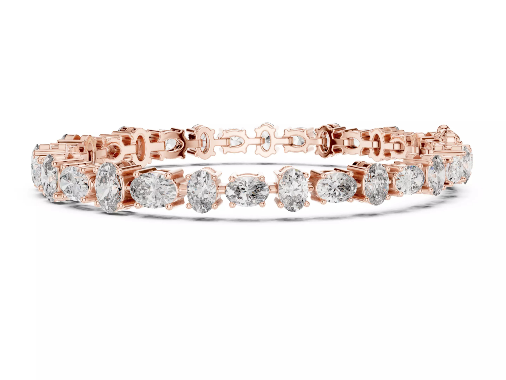 Oval Cut Diamond Tennis Bracelet Luxury Fine Jewelry