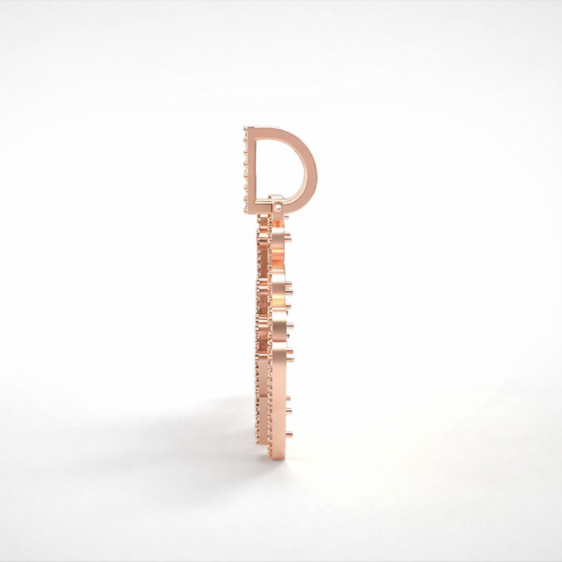 Iced Happy Name Letter Hip Hop Pendant