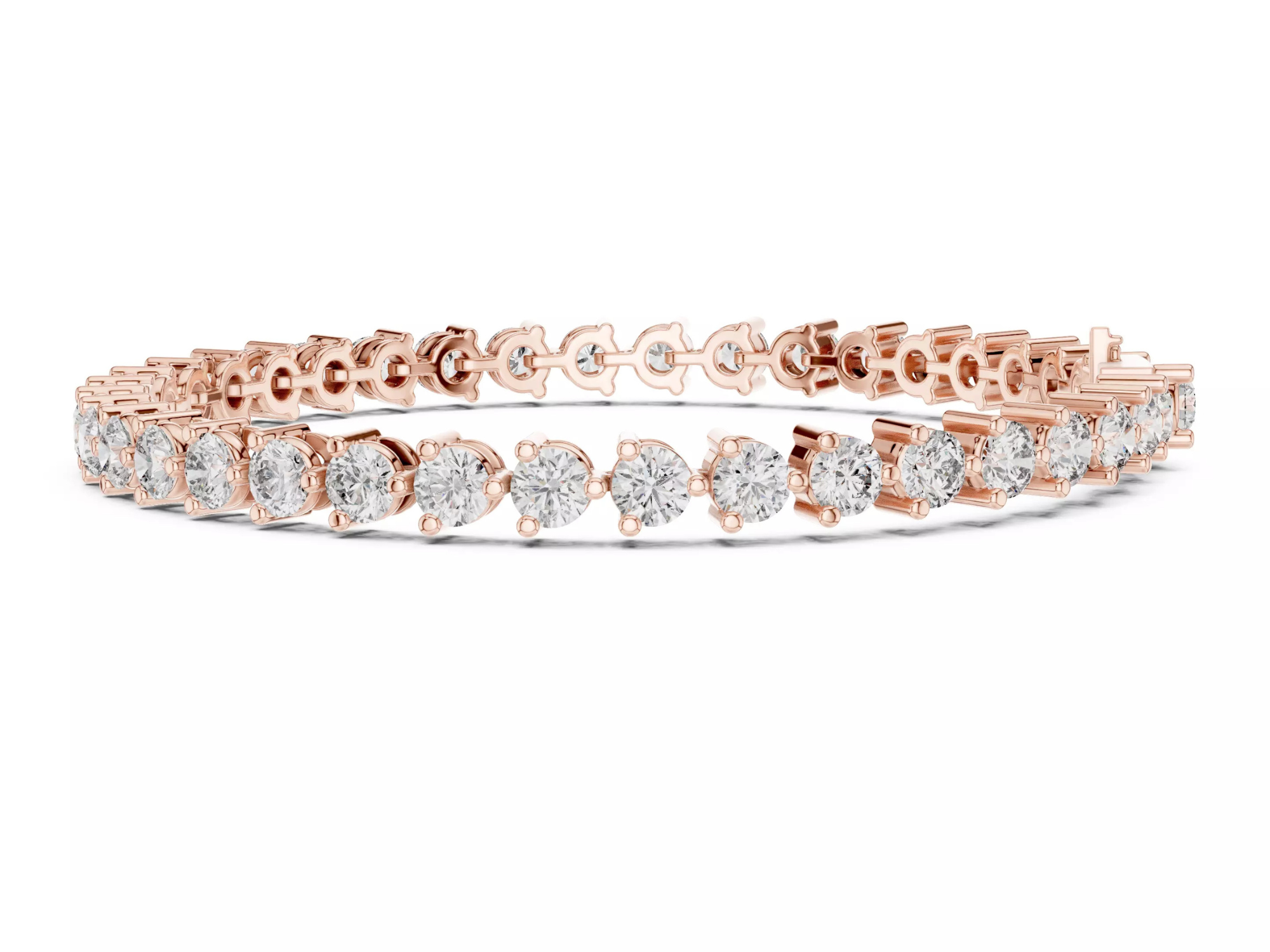 Round cut Diamond Tennis Bracelet Luxury Fine Jewelry