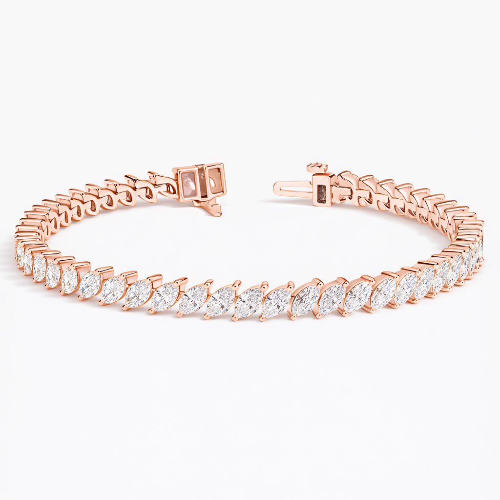 Marquise Cut Diamond Tennis Bracelet Luxury Jewelry