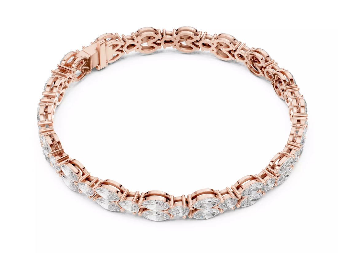 Marquise\Pear Diamond Tennis Bracelet Luxury Statement Jewelry