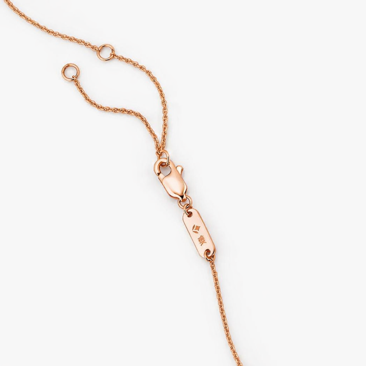 Round Cut Bezel Set Diamond Station Necklace