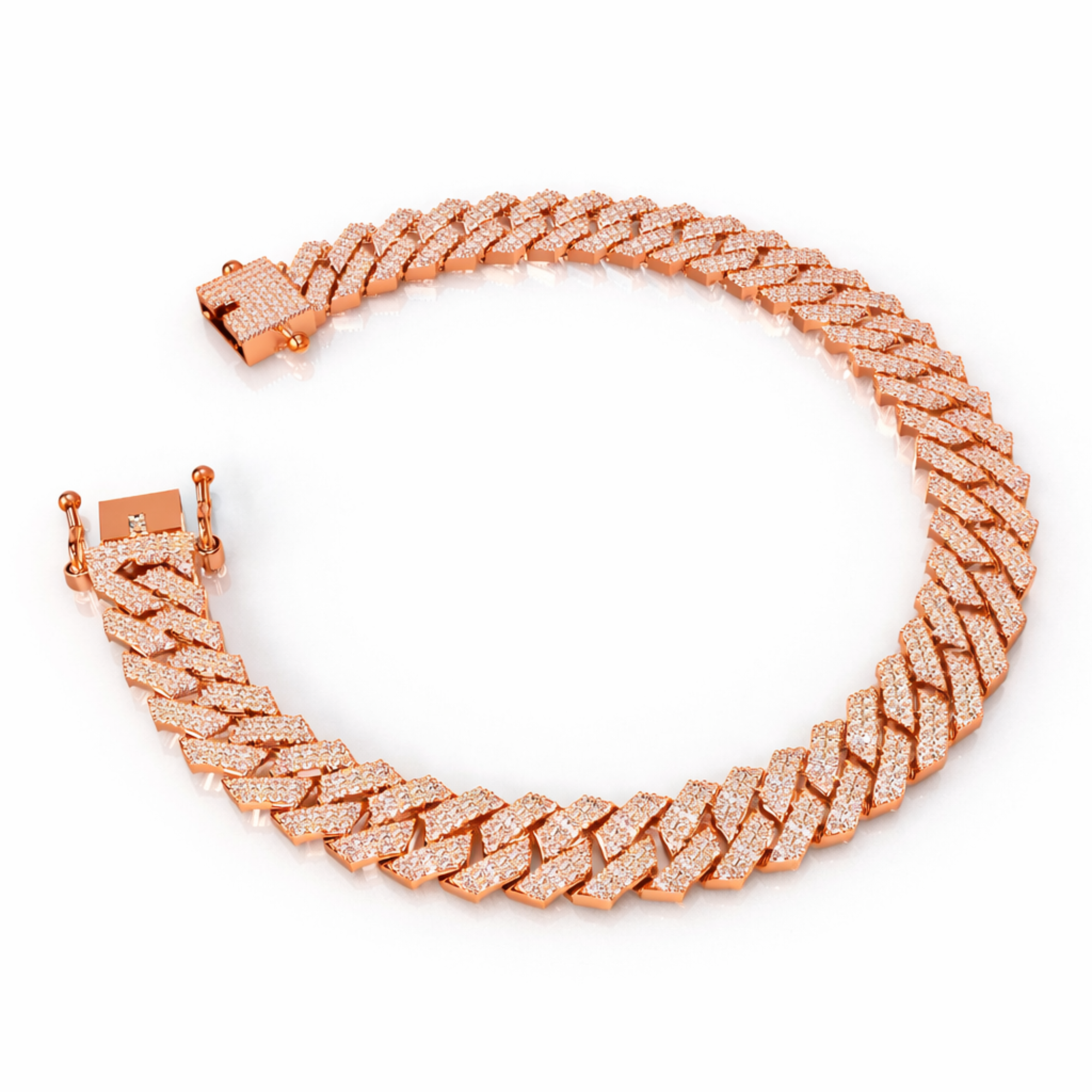 Premium quality  Iced Cuban Link Bracelet Luxury Jewelry