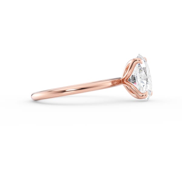 Oval Cut Moissanite Four Prong Solitaire Engagement Ring