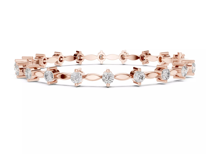 Luxury Round Cut Diamond Tennis Bracelet