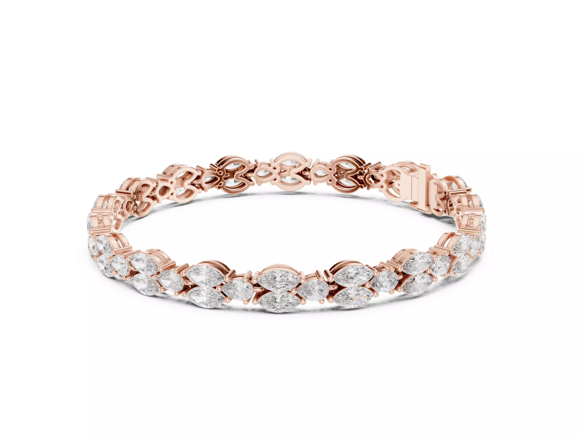 Marquise\Pear Diamond Tennis Bracelet Luxury Statement Jewelry