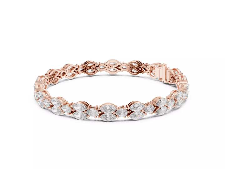 Marquise\Pear Diamond Tennis Bracelet Luxury Statement Jewelry
